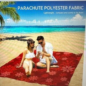 Oversized Travel Blanket/Picnic Mat Design NEW RED